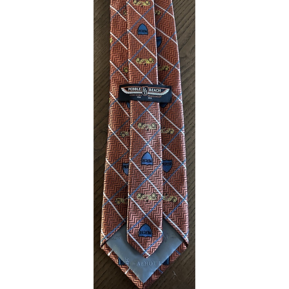 EUC PEBBLE BEACH CONCOURS D'ELEGANCE TALBOTT SILK TIE NECKTIE 2012 MERCER